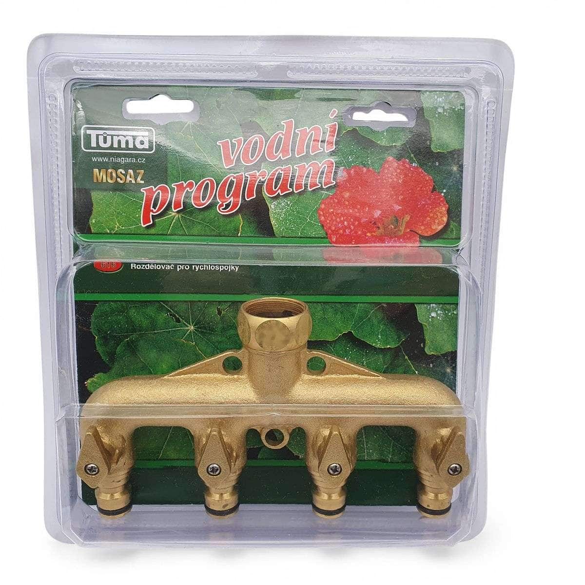 Rozdělovač 3/4" vnitřním závitem na čtyři adaptéry pro rychlospojky s ventily z mosazi 616 3 Rozdělovač 3/4" vnitřním závitem na čtyři adaptéry pro rychlospojky s ventily z mosazi 616 - Obrázek 3