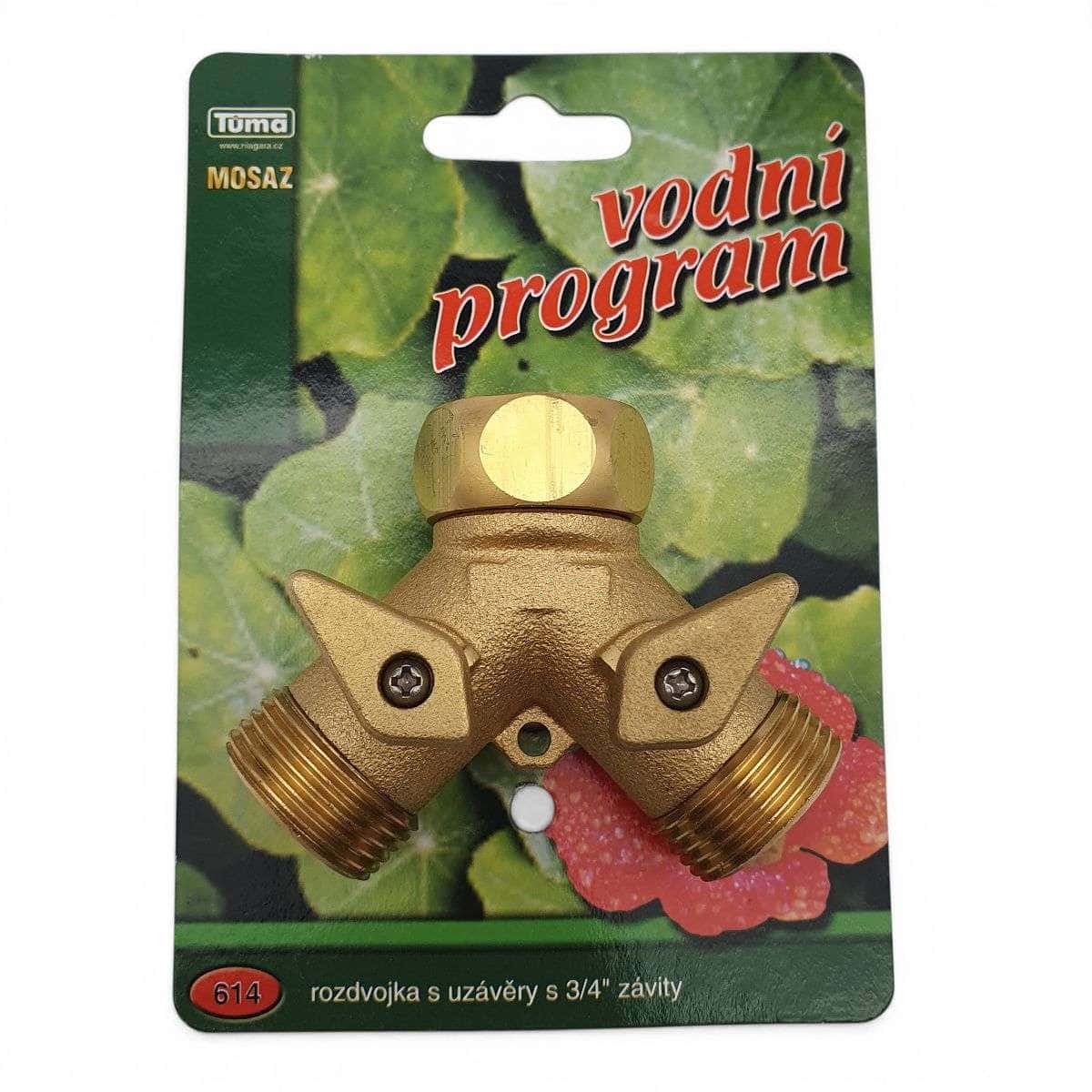 Rozdvojka 3/4" vnitřní závit na dva 3/4" vnější závity mosaz blistr 614 2 Rozdvojka 3/4" vnitřní závit na dva 3/4" vnější závity mosaz blistr 614 - Obrázek 2