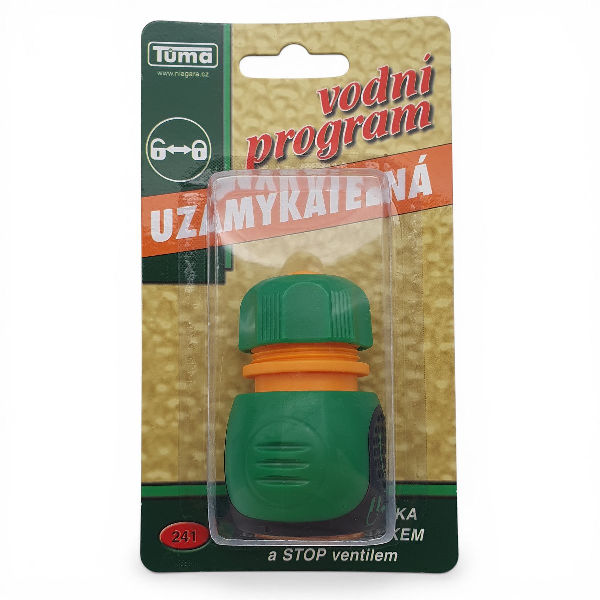 Rychlospojka se zámkem na 1/2" zahradní hadici se STOP klapkou 241 3 Rychlospojka se zámkem na 1/2" zahradní hadici se STOP klapkou 241 - Obrázek 3