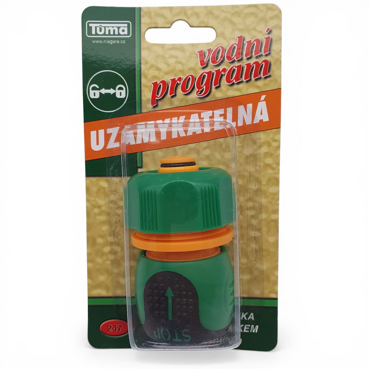 Rychlospojka se zámkem na 3/4" zahradní hadici se STOP klapkou 247 4 Rychlospojka se zámkem na 3/4" zahradní hadici se STOP klapkou 247 - Obrázek 4