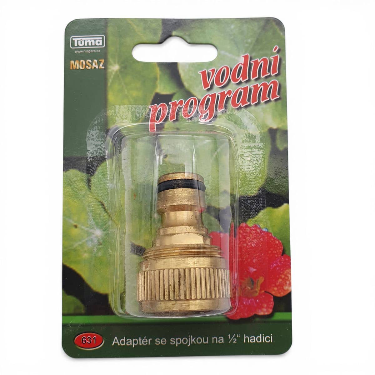 Spojka 1/2" na zahradní hadici s adaptérem na rychlospojku mosaz blistr 631 4 Spojka 1/2" na zahradní hadici s adaptérem na rychlospojku mosaz blistr 631 - Obrázek 4