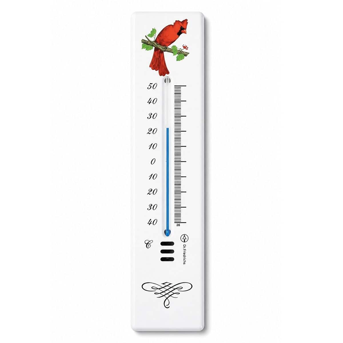 Teploměr email kovový 21 cm s motivem pták 920 1 Teploměr email kovový 21 cm s motivem pták 920