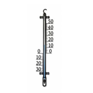 Teploměry 25 Teploměr venkovní 26 cm černý plast 924